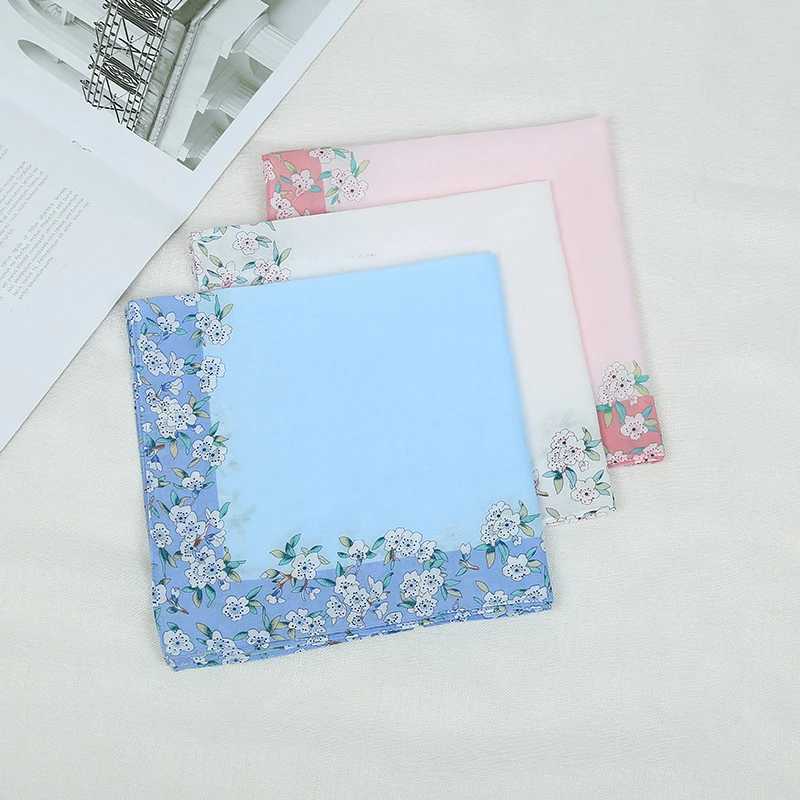 Popular floral printed womens handkerchiefs womens handkerchiefs childrens handkerchiefs kitchen towels Christmas gifts W240921