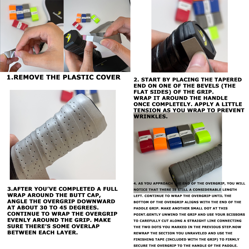 Pickleball Overgrip Tape Absorbent Anti-Abrasion Racket Tape For Pickleball Paddle, Badminton, and Tennis Wrap Your Racquet