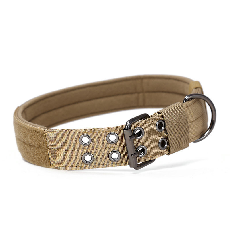 Halloween Cross-border tactical collar explosion-proof impact five-speed adjustment Golden Maud medium and large dog nylon leash pet collar