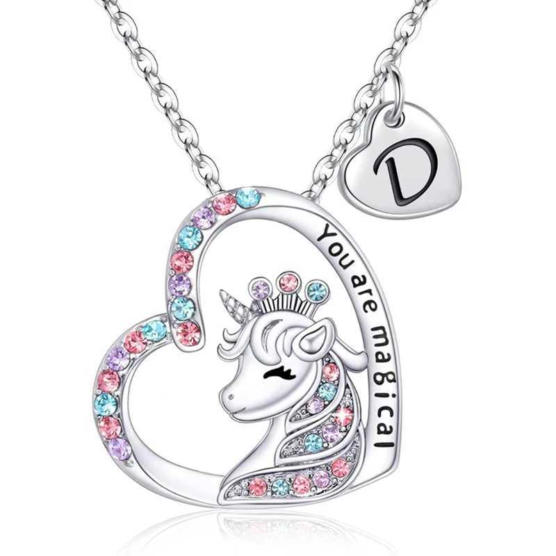 Home Unicorn Necklace You Are the Magical Horse Pendant Necklace Girl Birthday Gift W240918