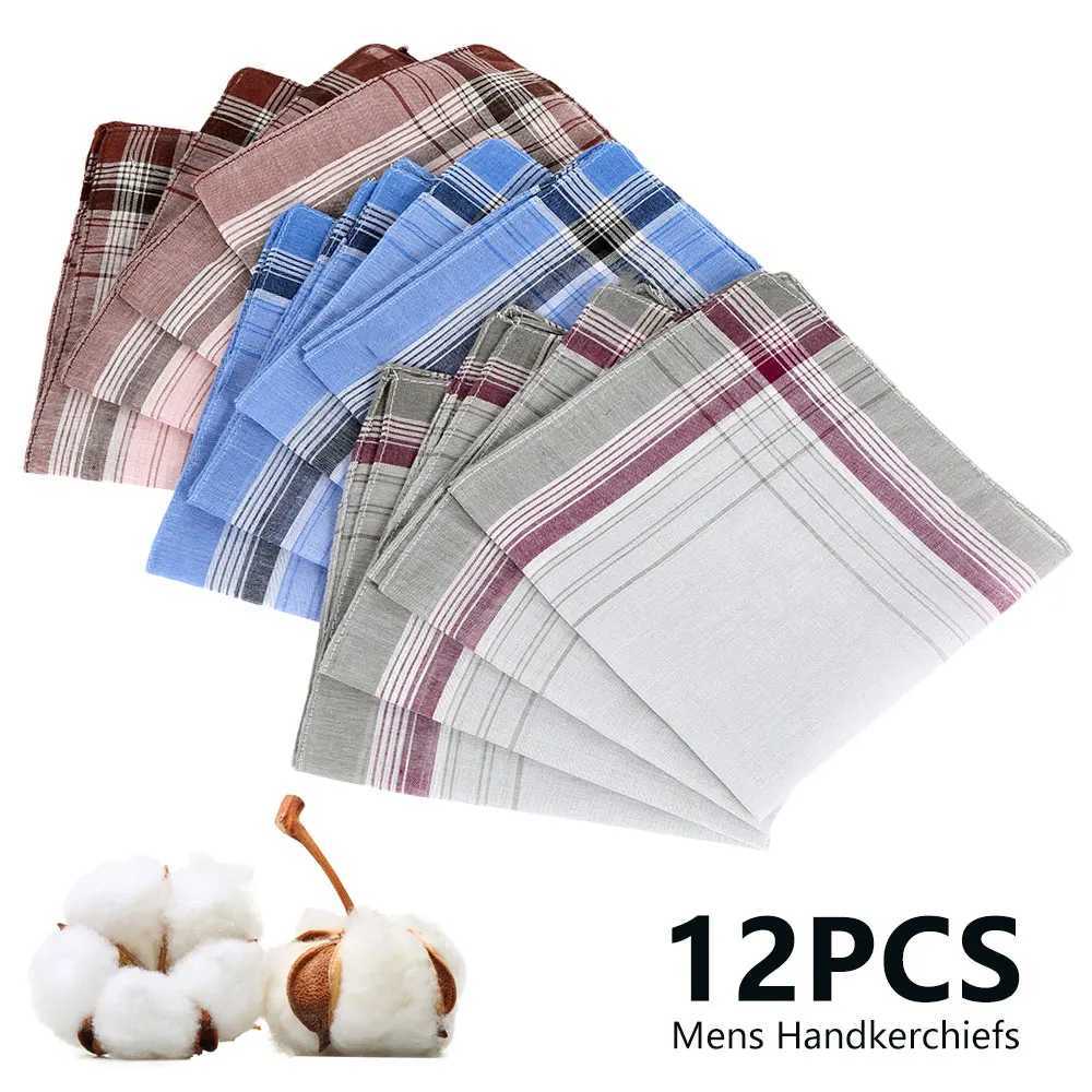 12 hand towels multi-color plain weave mens pockets used for wedding parties business chest towels hand towels W240921
