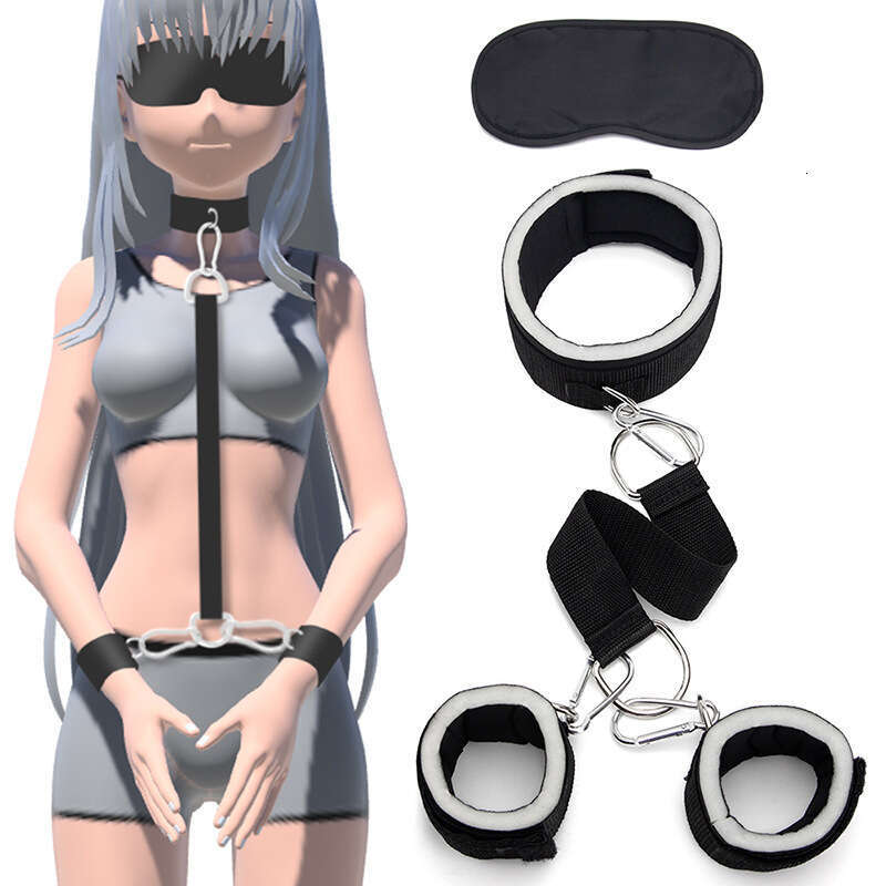 Sex Training SM Props Sponge Back Handcuffs Blindfold Flirting Eye Mask Three Piece Set Alternative Adult Products