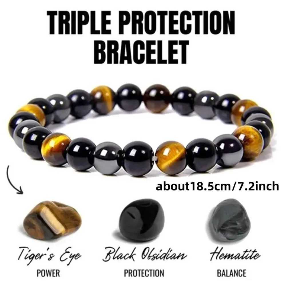 Natural Malachite Tiger Stone Bracelet Outdoor Travel Women Men Attract Good Luck Money Health Bracelet Party Jewelry GiftX240921