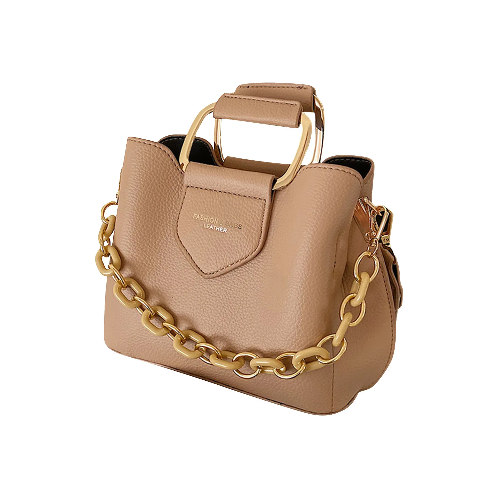 Solid Acrylic Chain Pu Vertical Pillow Bag TLXT Trend Personalized One Shoulder Crossbody Bag Women's Bag