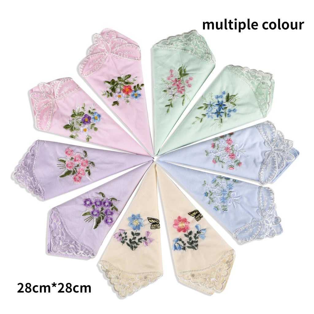 3 pieces of luxury cotton womens Hanji embroidery lace flower Hanji flower random color fabric womens hand-painted fabric W240921