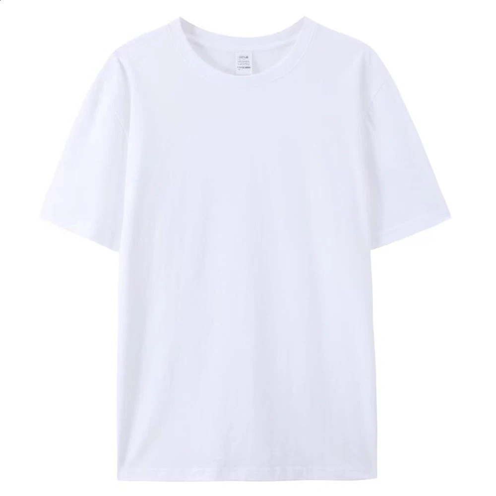 Cotton T Shirt Unisex Plain White Crew Neck Tshirt Coton Herren Tshirt Uomo Blank Black T Shirt For Men Playeras De Hombre 240921
