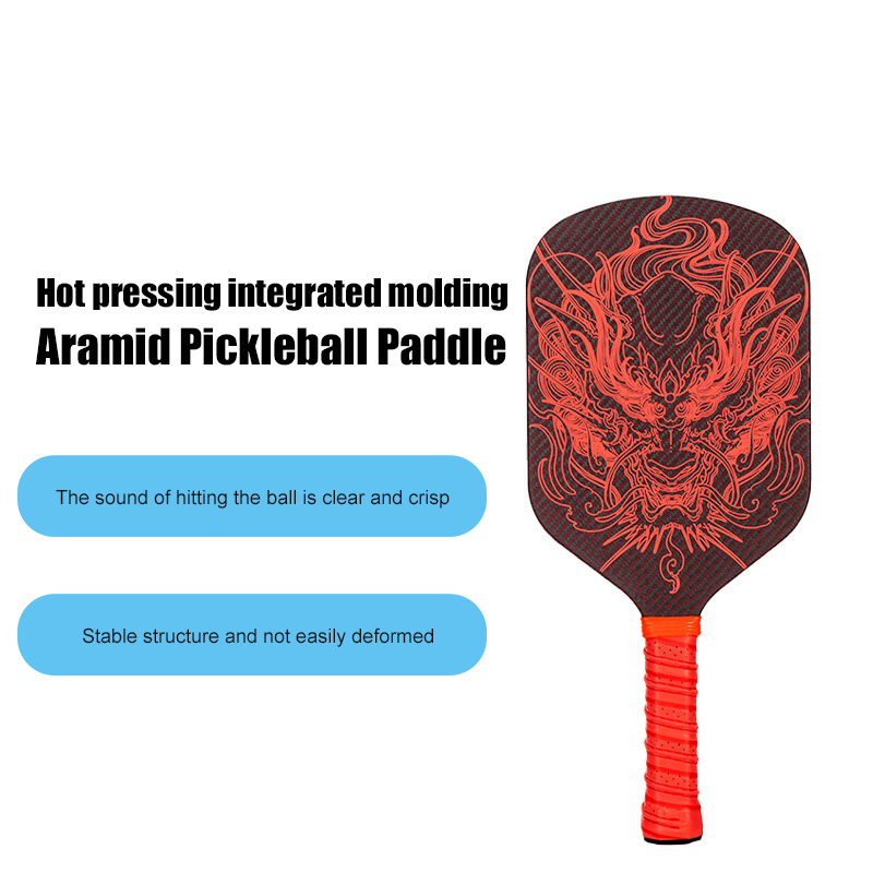 Dragon T700 Carbon Fiber Pickleball Paddle 16mm honeycomb core Thermoformed Unibody racket edgeless Increased Sweet Spot Textured Surface With Foam Ed