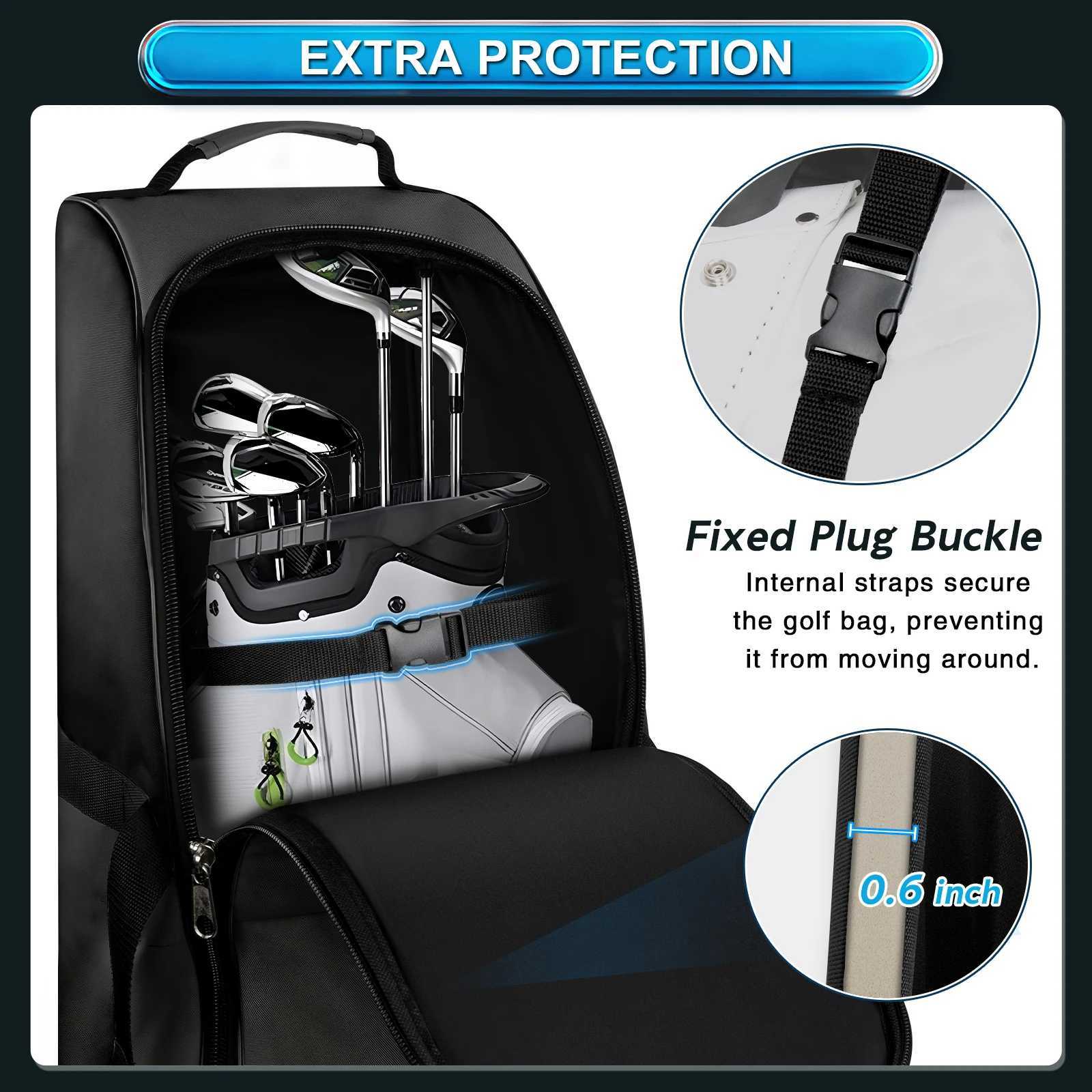 Golf travel bag 900D polyester Oxford durable high-quality zipper with wheels soft side foldable golf travel case W240921
