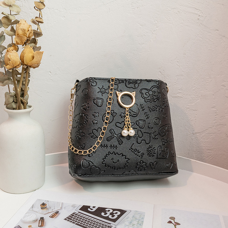 Printed Bucket Bag Designer Crossbody Bag Ladies Small Bag Fresh Sweet Shoulder Bag Chain Handbag Classic Fashion Bags DPD2409211