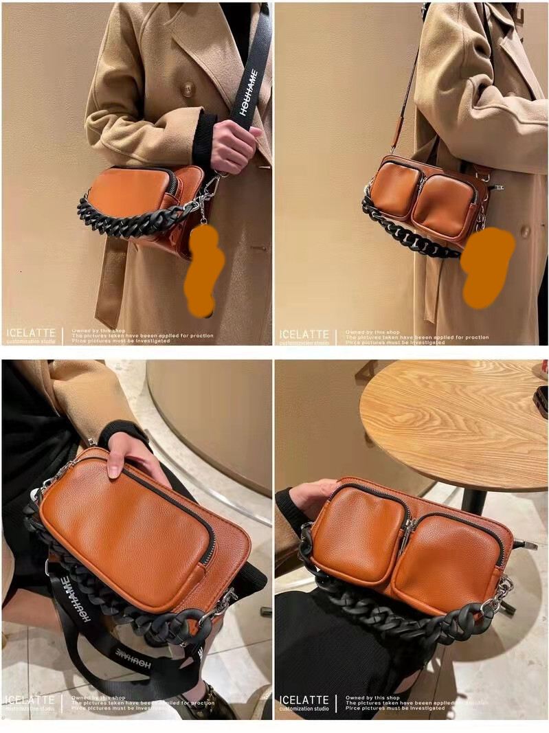 2024 New Fashionable Shoulder Bag For Women's Slant Body Small Chain Soft Leather Women's Bag Autumn/winter Design Sense Niche Crossbody Bag