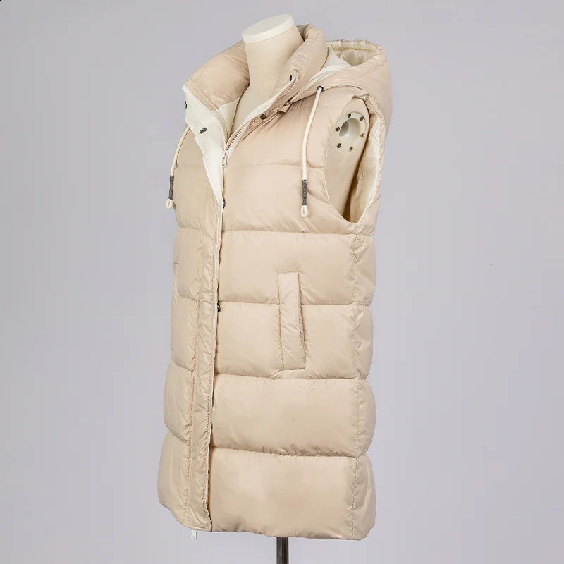 CA39 inventory hoodies zippers sleeveless buttons white duck down jackets 240918