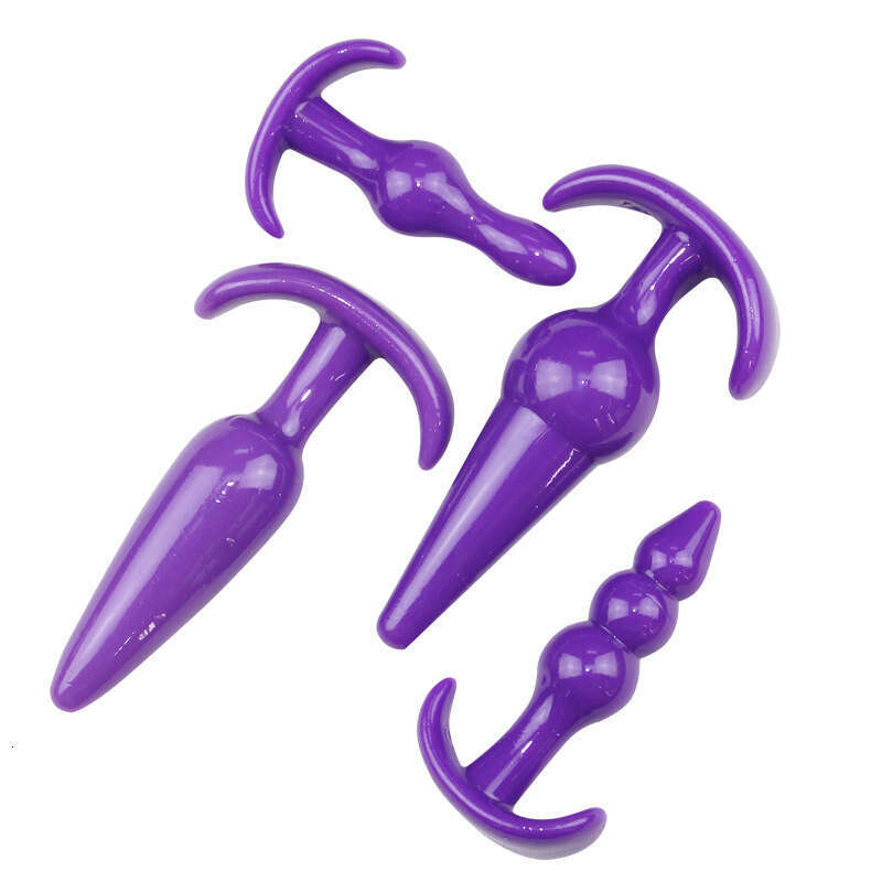 Adult sex toys, female anal masturbator, backyard development, SM torture device, silicone anal plug four piece set hair replacement
