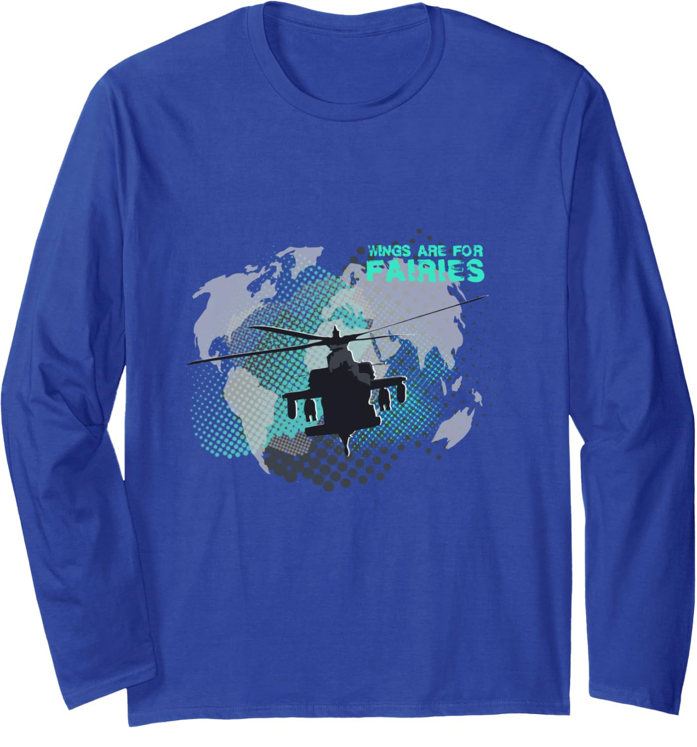 Long Sleeve Shirts for Men sweatshirt Wings Are For Fairies Helicopter Flying Pilot Long Sleeve Tee Streetwear Casual tops clothes