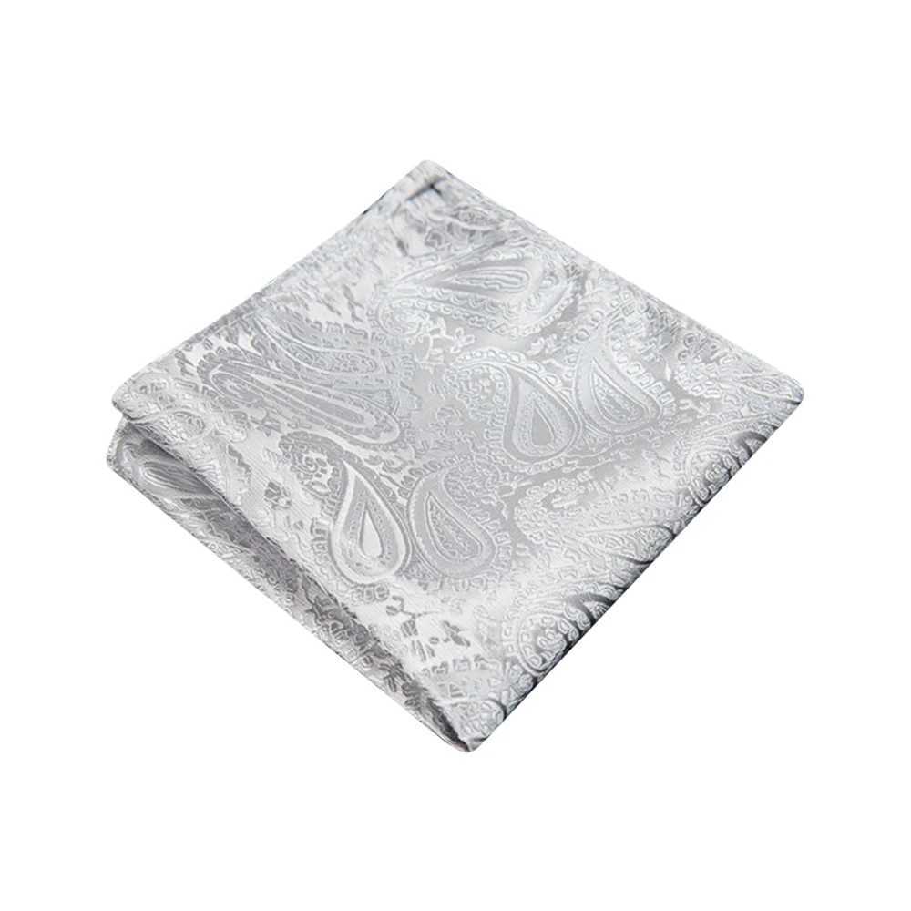 Free Shipping Ikepeibao Paisley Handkerchief mens Paisley Floral Black Pocket Square HankyX240921