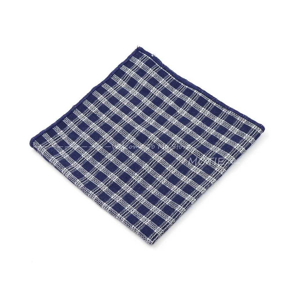 Fashion Classic Cotton Plaid Black Hankerchiefs Wedding Suit Hankies Casual Mens Pocket Square Handkerchiefs For Wedding GiftsX240921