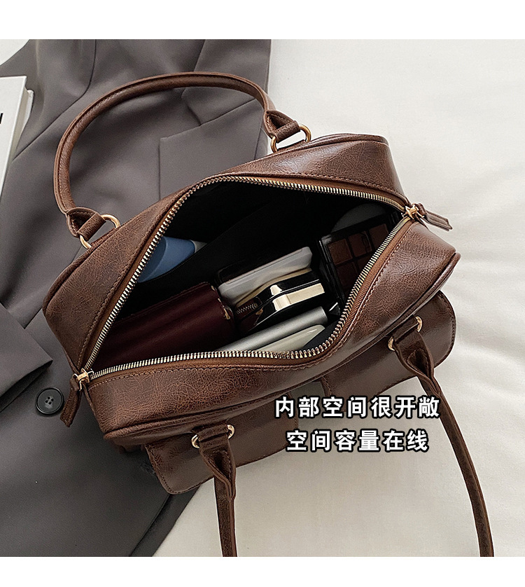 Brand Designer PU Leather Women's Shoulder Retro Crossbody Bag Pillow Handbag