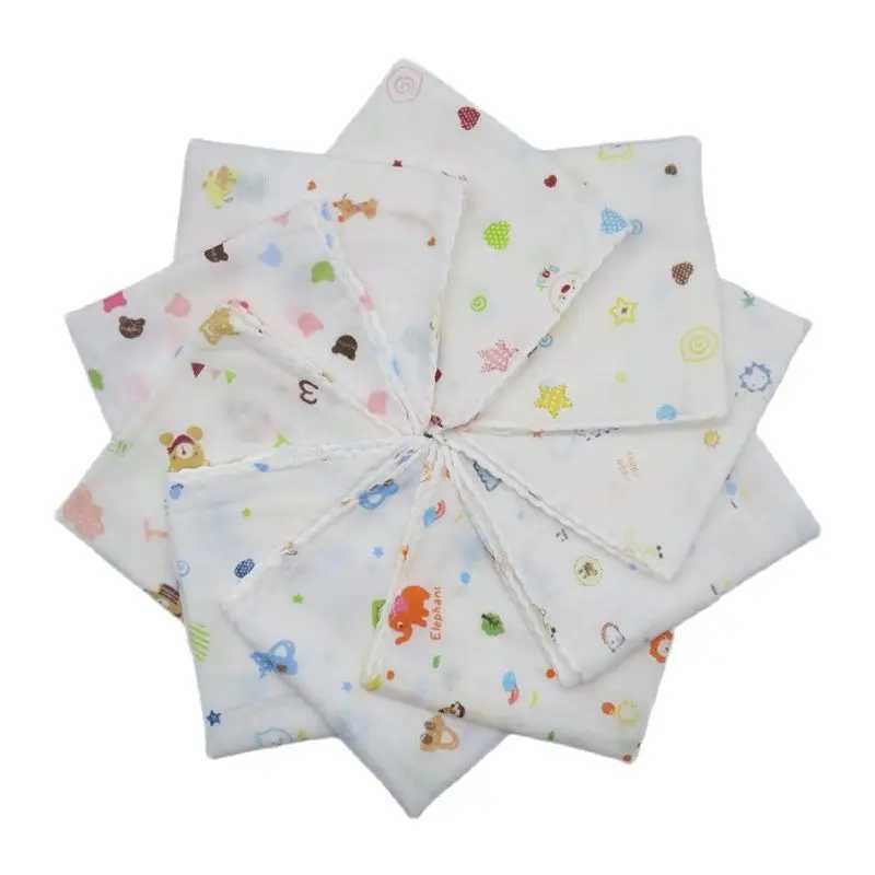 5pcs/lot 20CM Mini Cotton White Lace Printed Cartoon Women Square Handkerchief Ladies Hanky Children Towel Party Christmas GiftX240921