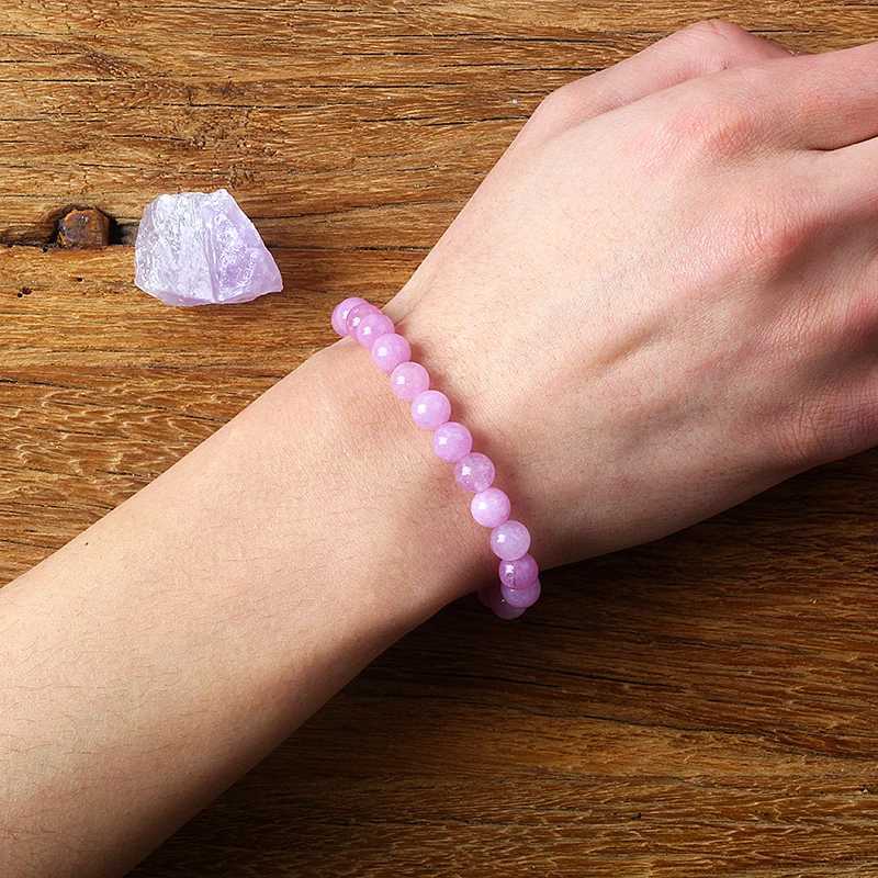 Original Rose Quartz Beads Bracelets for Women Natural Stone Pink Quartz Crystal Amethyst Fluorite Beaded Bracelet Sweet JewelryX240921