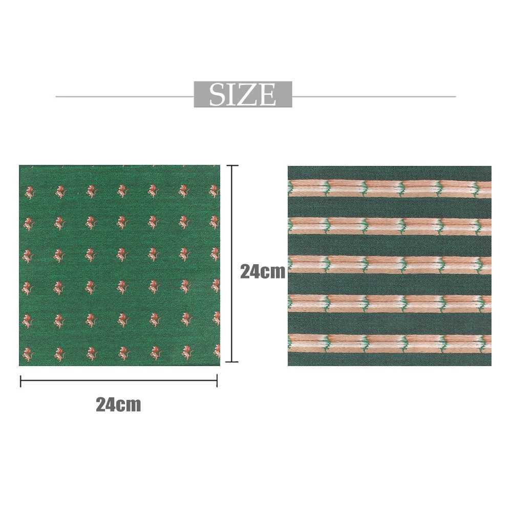 Flower Pocket Square Mens Jacquard Box Towel Wedding Hanji Gentleman Hanji Mens Set Handheld Chief Pocket Towel W240921