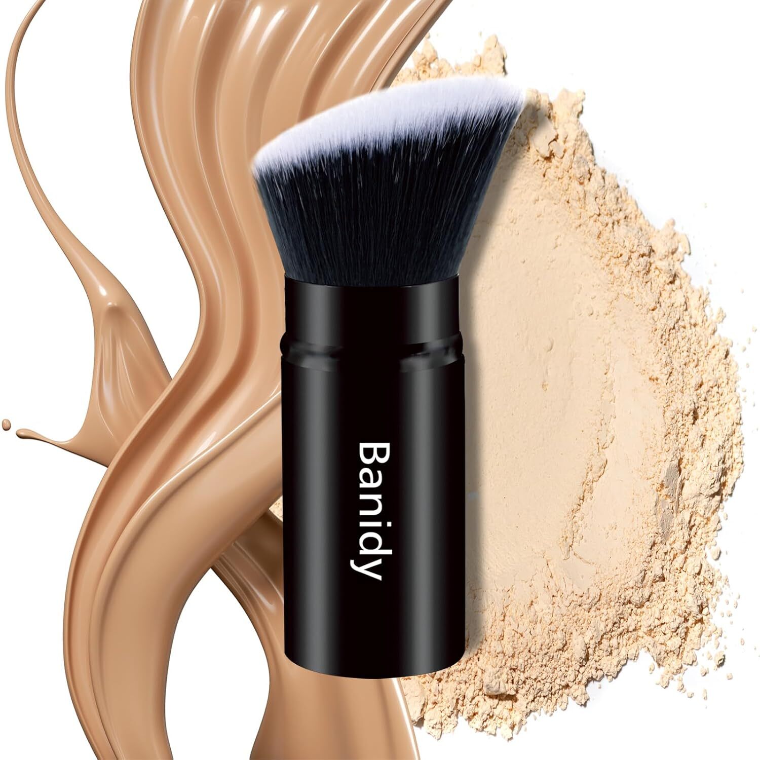 retractable spray gun kabuki brush suitable for all facial makeup and liquid foundation suitable for liquid face cream and foundation makeup aluminum 