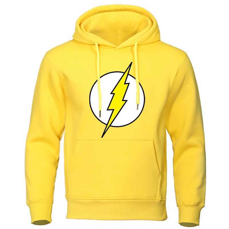 BIG BANG Theory Mens Hoodie Lightning Print Mens Hoodie Fashion Casual Clothing Loose Large Zipper Sweatshirt W240921