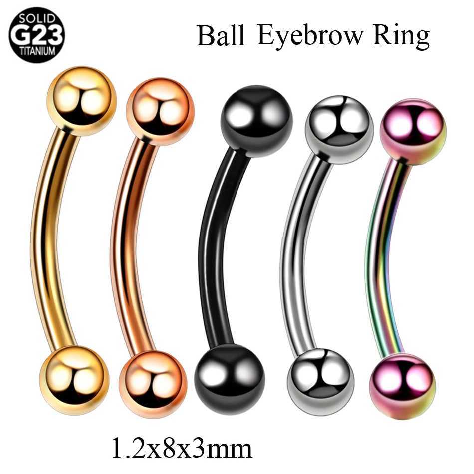 1PC G23 Titanium Nose Lip Ear Cartilage Tragus Piercing Eyebrow Horseshoe Rings Piercing Captive Bead Ring Sexy Piercing Jewelry Y240921