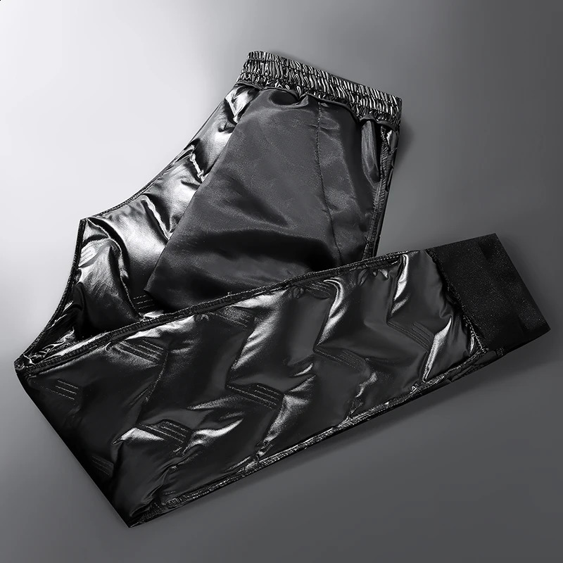 Quality Winter Thick Warm Cotton Down Pant Men Jogging Pants Casual Trousers Slim Windproof and Waterproof Men and Women Pants 240913