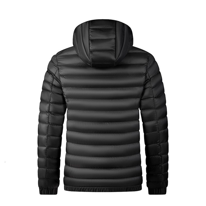 Warm 2023 New Autumn Winter Men Hooded Waterproof Parkas Mens Casual Lightweight Cotton Padded Parka Jacket Coat Male