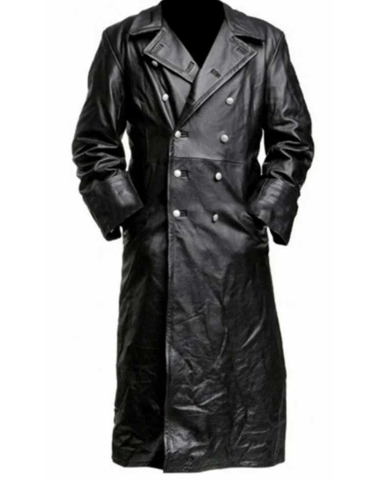 2024 Spring Mens Artificial Leather Ditch Fashion Long Sleeve Autumn Windproof Coat Ultra Thin Leather Jacket Mens Pu Jacket Coat W240918