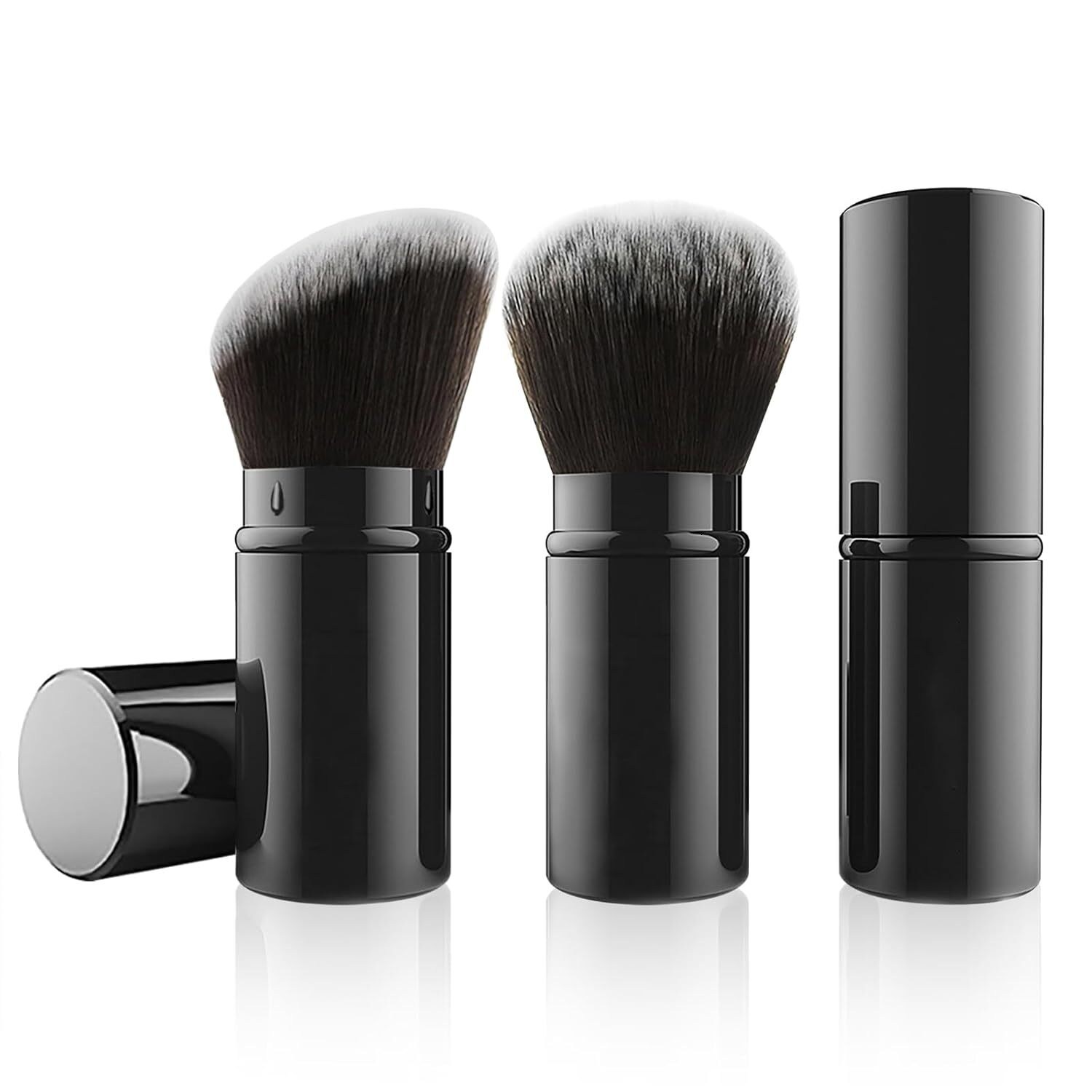 retractable spray gun kabuki brush suitable for all facial makeup and liquid foundation suitable for liquid face cream and foundation makeup aluminum 