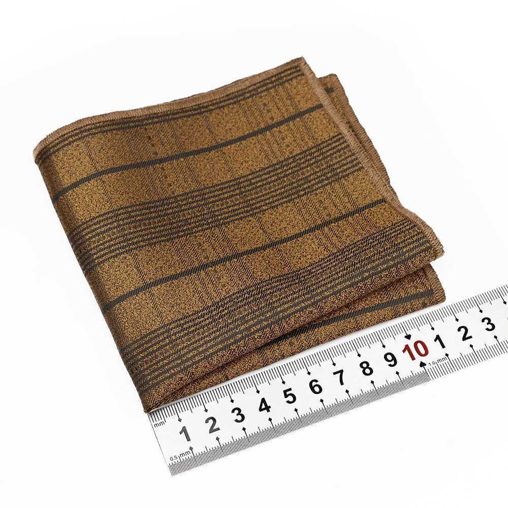 Mens polyester 24cm pocket square striped floral red blue brown classic business handle wedding party accessories W240921