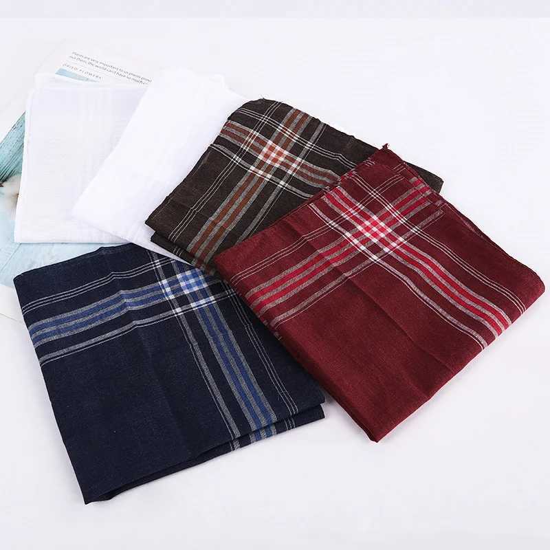12Pcs Polyester Cotton Plaid Pocket Square Handkerchief Vintage Business Suit Hanky Breast Towel Scarf Accessories Random ColorX240921