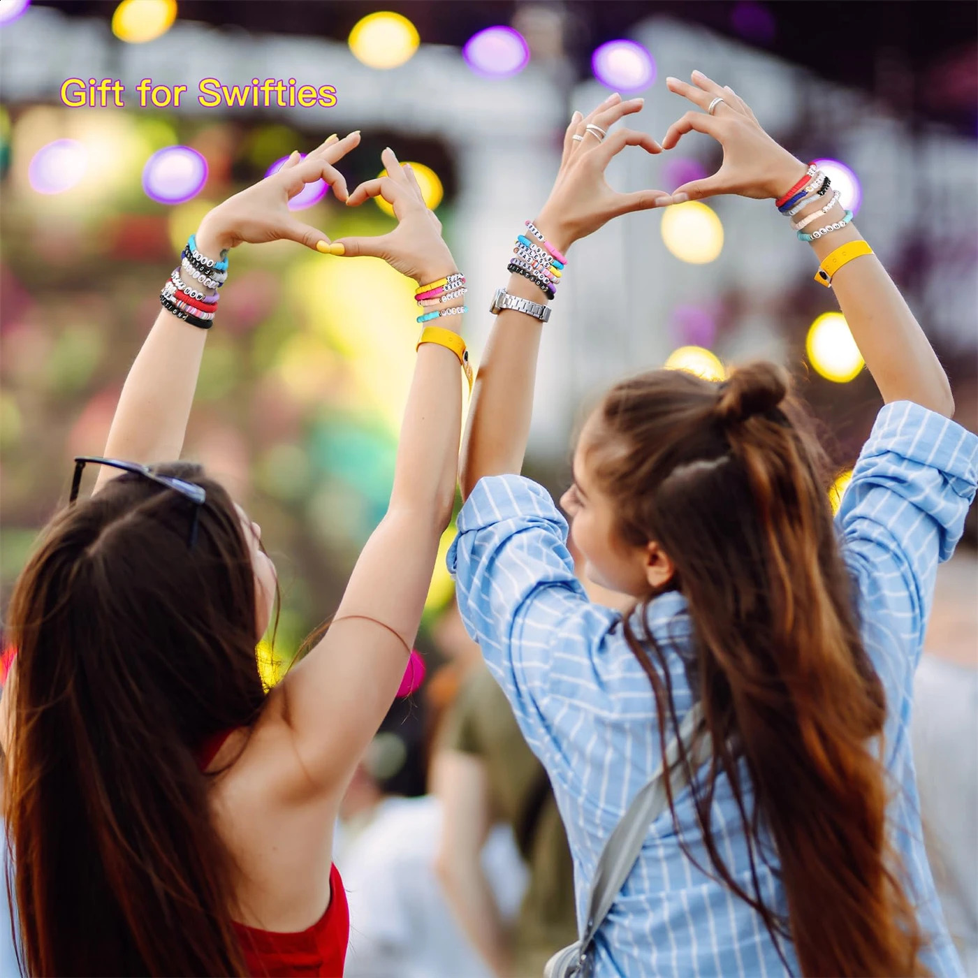 44 Inspiration Swiftie Friendship Bracelet Set for Womens Times Swiftie Lover Album Tour Bracelet Clay Beads Stackable Bracelet 240920