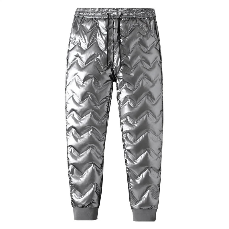 Quality Winter Thick Warm Cotton Down Pant Men Jogging Pants Casual Trousers Slim Windproof and Waterproof Men and Women Pants 240913
