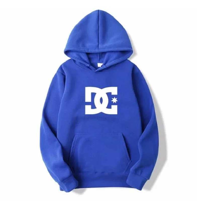 Men's Hoodies Sweatshirts DC Letter Mens Hoodies Mens and Womens Fashion Simple Long Sleeve Sweatshirts Autumn and Winter Street Trends Large Gym