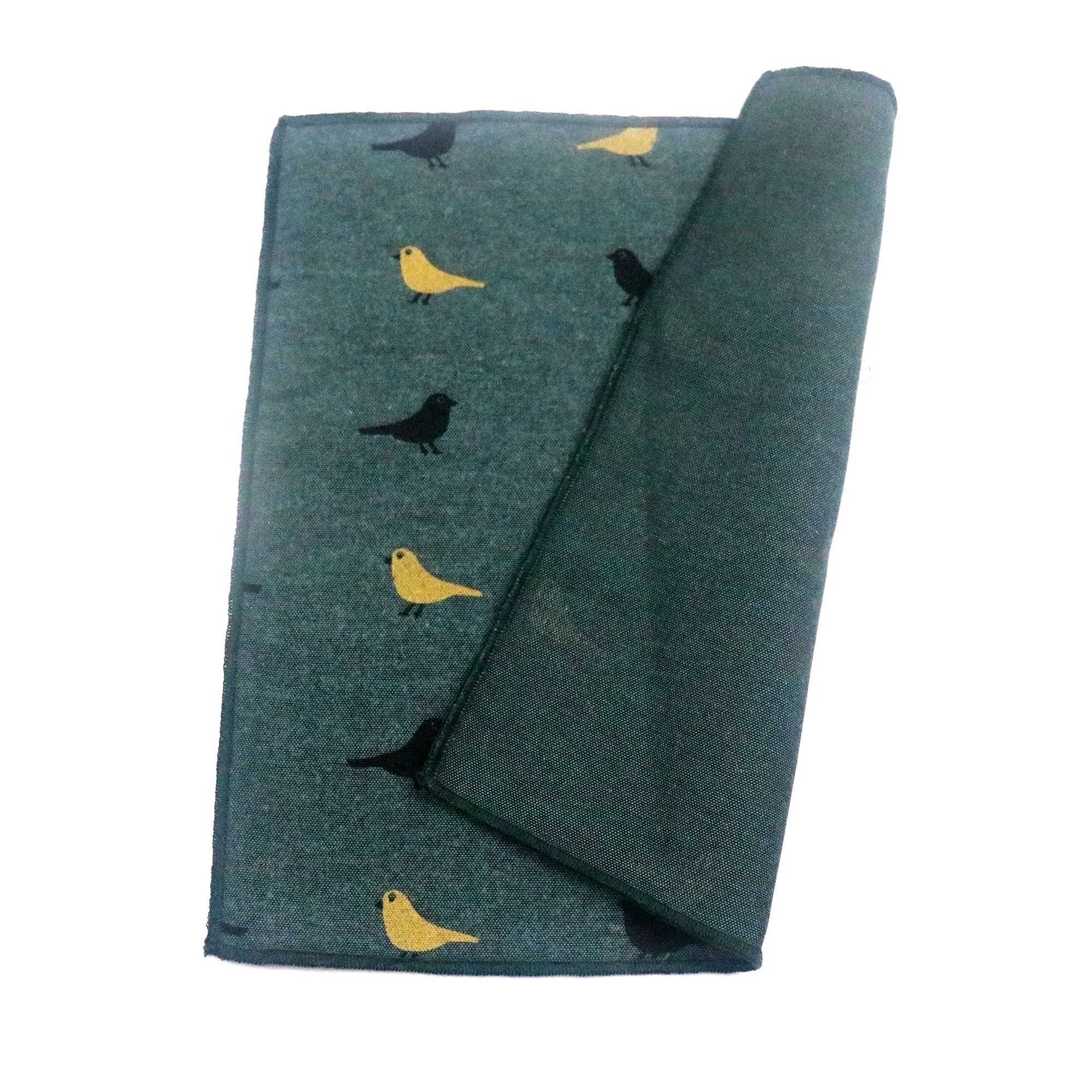 Cotton Pocket Square Mens 25CM Brid Feather Printed Grey Handkerchief Hanky Business Wedding Accessories Men Suit Pocket VintageX240921