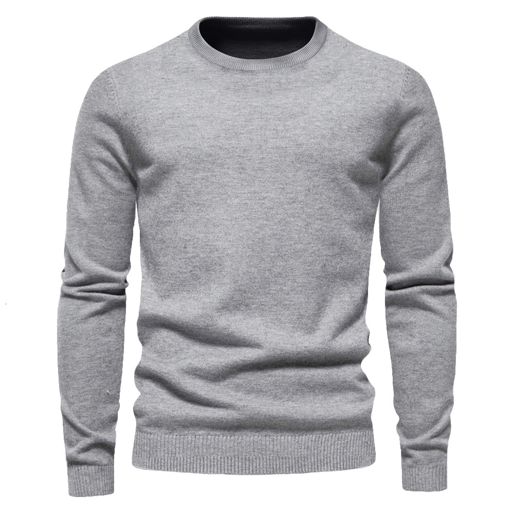 Basic Pullover Round Neck Solid Color Long Sleeved Casual Daily Multicolor Men's Sweater Quality Knitwear