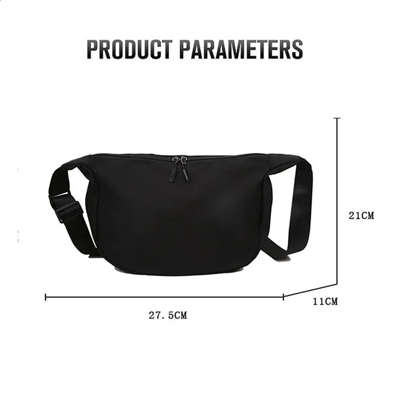2024 Women Oxford Cloth Crossbody Dumpling Bag Lightweight Armpit Bsg with Adjustable Strap Casual Solid Color Hobo Shoulder 240919