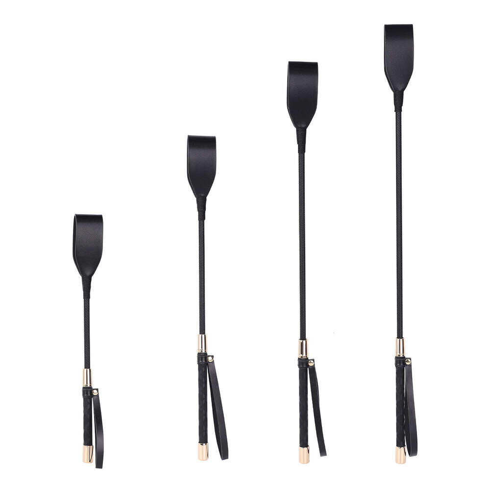 Sex toys SM props punishment leather racket SP tool black long pole teaching whip alternative torture equipment adult products hair replacement