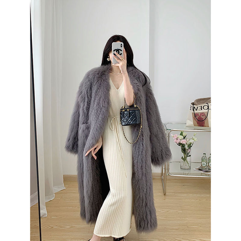 2024 Winter Imitation Hair Jacket Women Korean Version Of The New Faux Coat Fox Fur Long Outwear