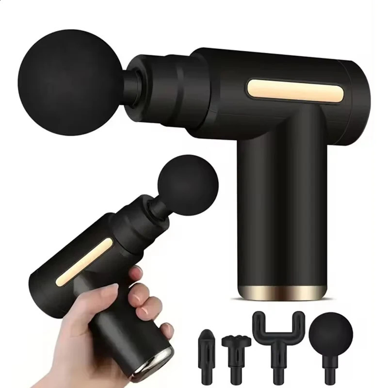 Portable Fascia Gun Tap Massager Body Back and Neck Leg 6 Speed USB Charging Handheld Tap Massager 240914