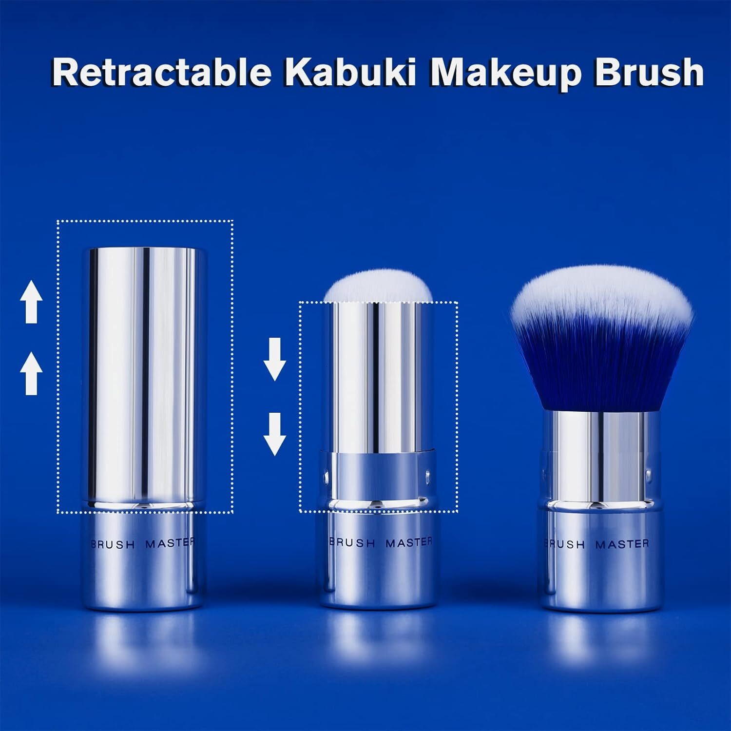 retractable spray gun kabuki brush suitable for all facial makeup and liquid foundation suitable for liquid face cream and foundation makeup aluminum 