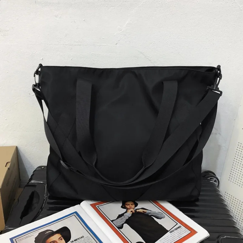 Casual Tote Bag Mens Big Handbag Fashion For Man Large Capacity Cross Bag Men Fit For Short Distance Travel Shoulder Bag 240921