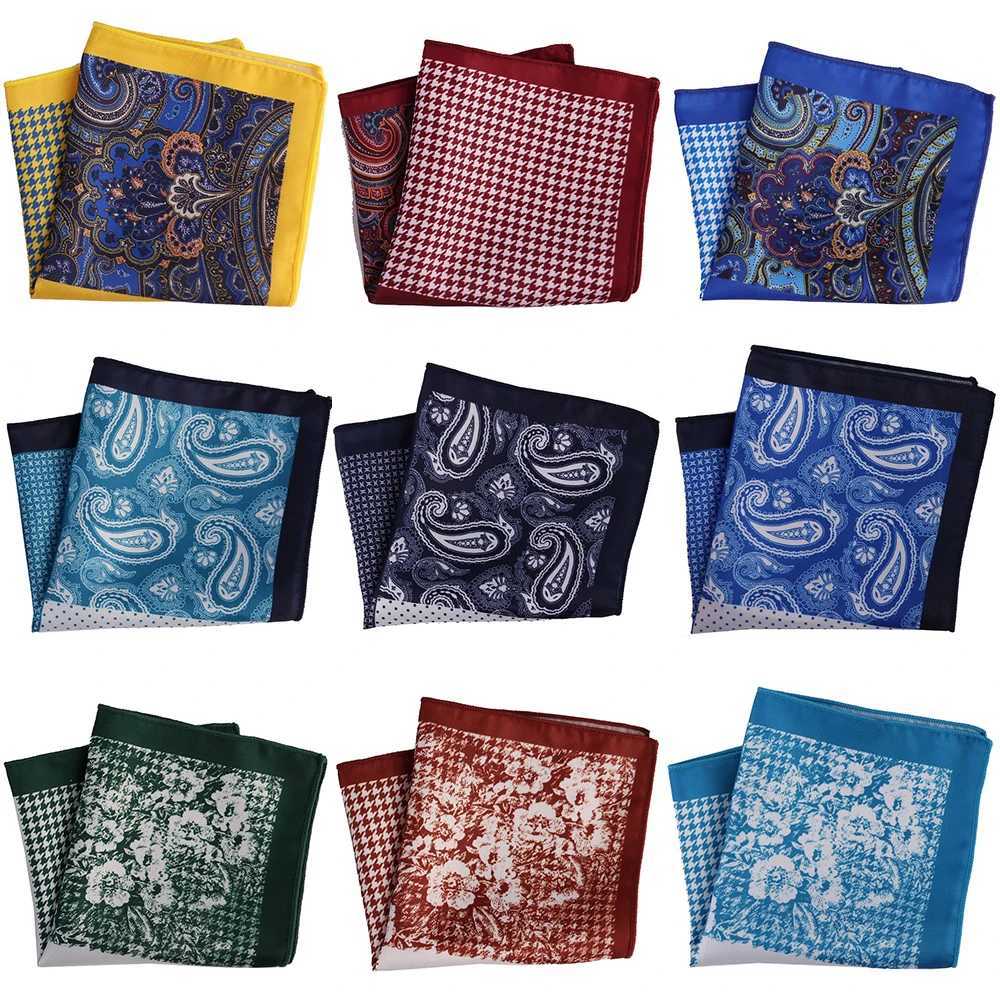Paisley Floral Plaid Stye Hanky 9 color options W240921