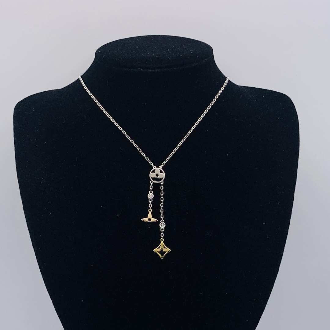 Luxury Classic Designer Necklace 18K Silver Gold Plated Fashion Jewelry Necklace Letters Pendant Wedding High Quality Party Gift