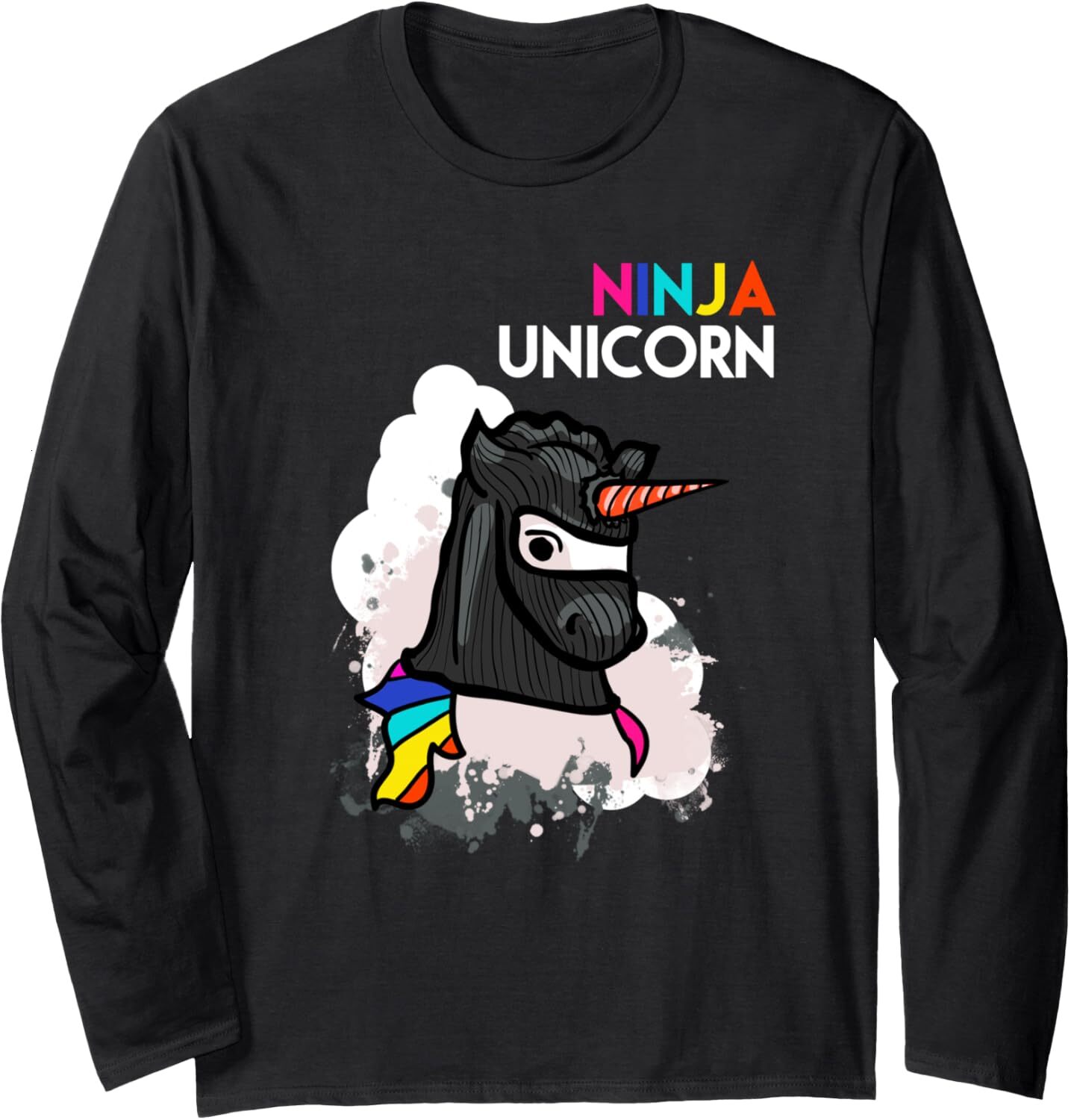 Long Sleeve Shirts for Men sweatshirt Unicorn Ninja Funny Cool Martial Arts Fighter Gift Long Sleeve Tee Streetwear Casual tops clothes