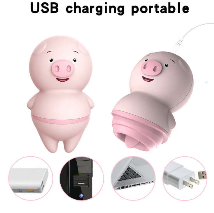 Rechargeable Waterproof Pig Tongue Licking Silicone