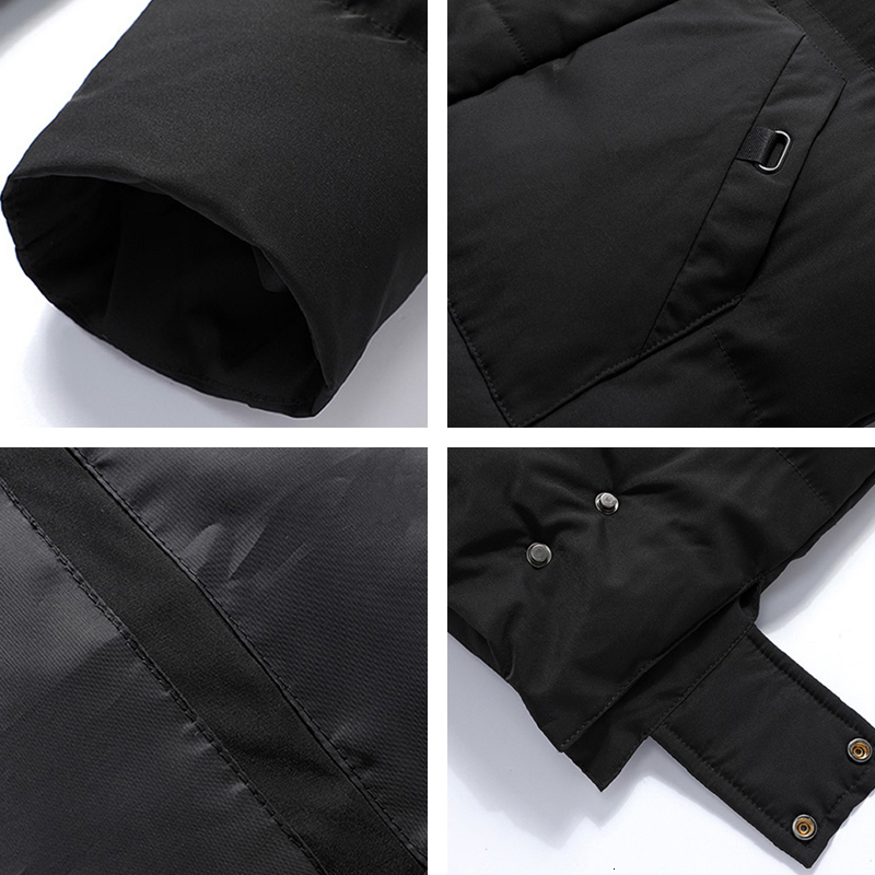 8Xl Winter Men Fashion Solid Hooded Long Parkas Jacket Coat Mens Warm Thick Waterproof Big Size Casual Outwear Male