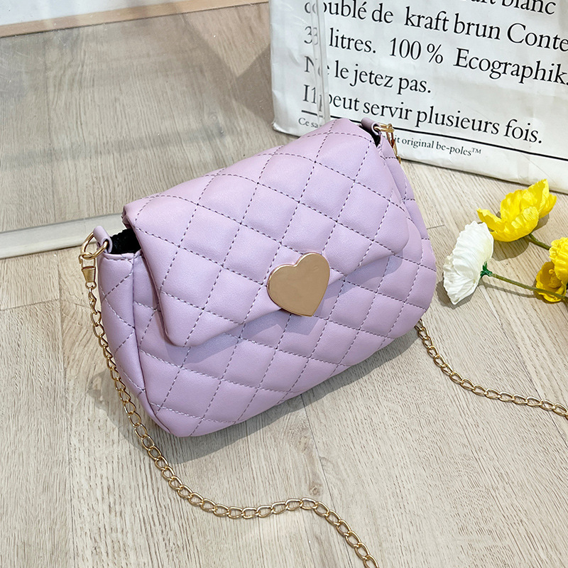 Heart embroidered purse 2024 ladies womens Crossbody bag casual versatile phone bag diamond grid shoulder bags for women men CSD2409212