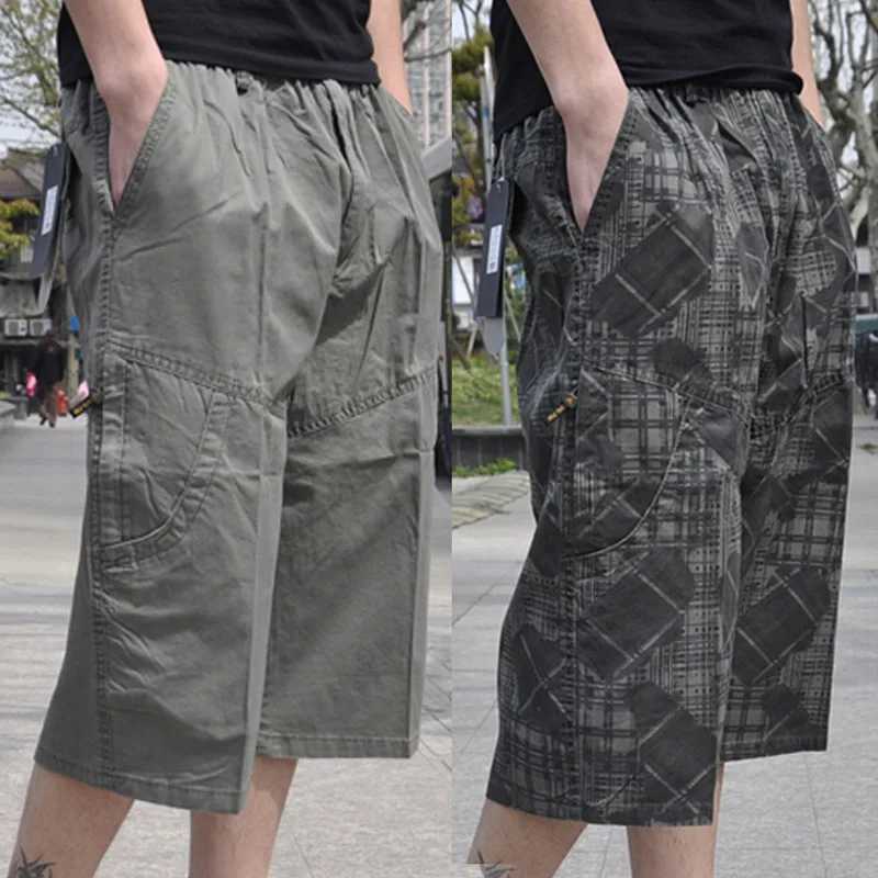 Mens Shorts Army Green Cargo Shorts Men Cotton Summer Casual Shorts Bermudas Tactical Short Pants Plus Size 7XL 8XL 9XL 10XLX240921
